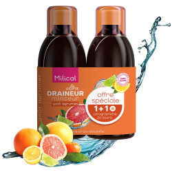 Milical Draineur Minceur Ultra Goût agrumes 2x500ml