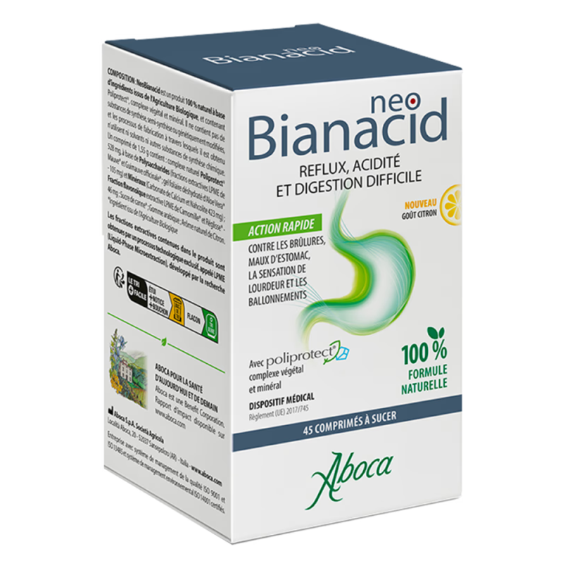 Aboca NeoBianacid 45 comprimés à sucer citron