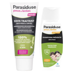 Parasidose Soin traitant anti-poux 200ml + Shampoing préventif 200ml