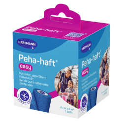 Hartmann Peha-haft Easy Bande auto-adhérente bleu 6cmx4m