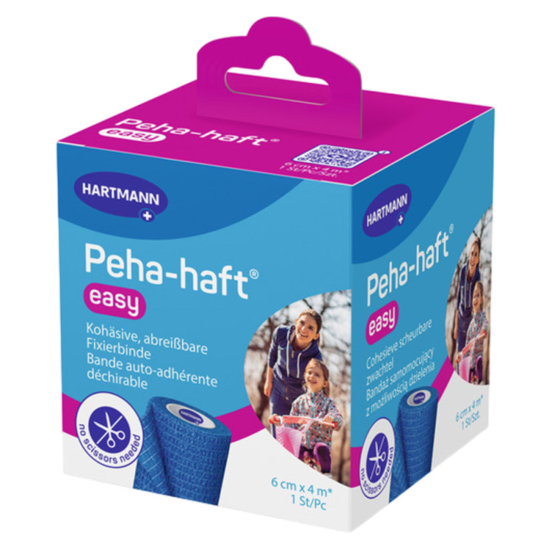 Hartmann Peha-haft Easy Bande auto-adhérente bleu 6cmx4m Hartmann Peha-haft Easy Bande auto-adhérente bleu 6cmx4m