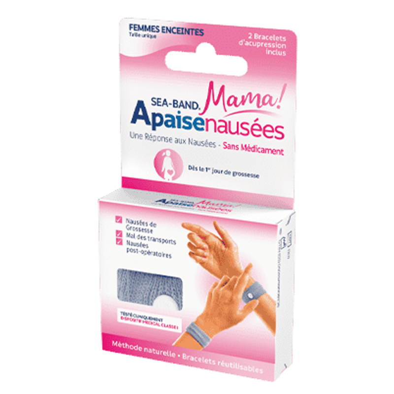 Sea-Band Mama Apaisenausées 2 Bracelets gris Sea-Band Mama Apaisenausées 2 Bracelets gris