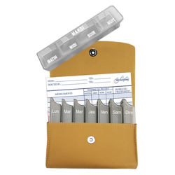 Mémodose distributeur de médicaments Pilulier semainier camel