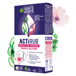 Santé Verte Actirub Maux de gorge 20 pastilles