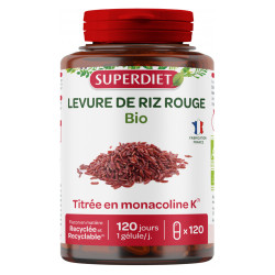 Superdiet Levure de riz rouge bio 120 gélules