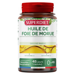 Superdiet Huile de foie de morue 45 capsules