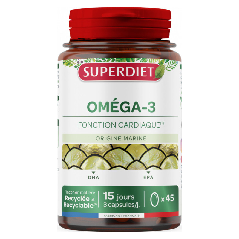 Superdiet Oméga 3 - 45 capsules Superdiet Oméga 3 - 45 capsules