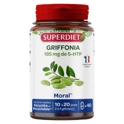 Superdiet Griffonia 185mg de 5-HTP moral 40 gélules