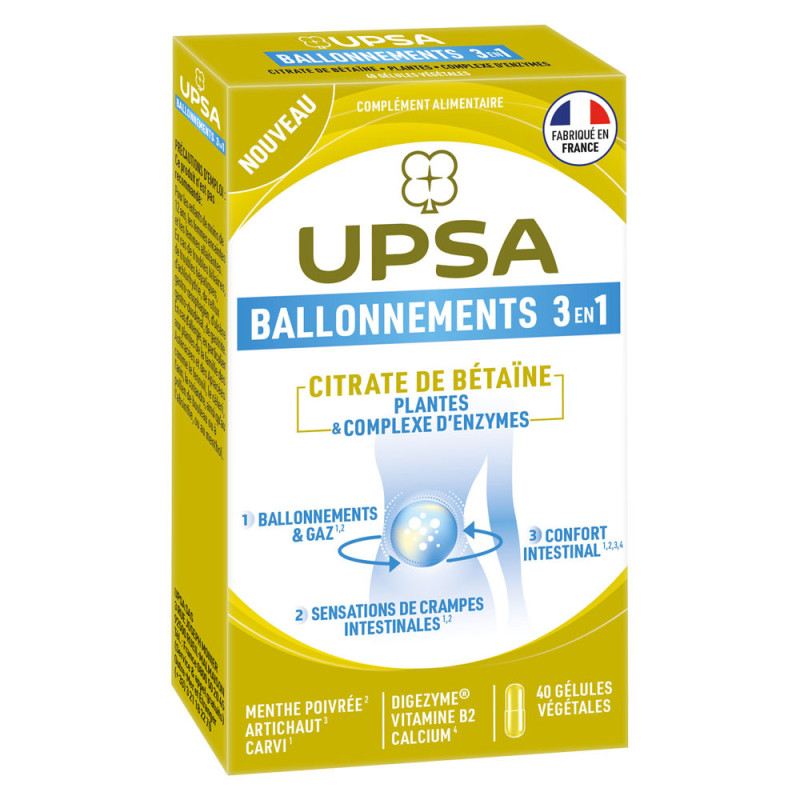 Upsa Ballonnements 3en1 40 gélules
