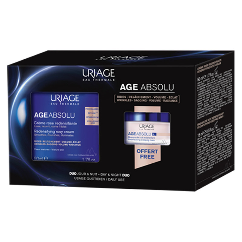Uriage Coffret Age Absolu Crème rose redensifiante 50ml + Masque 15ml