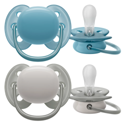 Philips Avent ultra soft Sucettes 6-18 mois bleu vert et gris