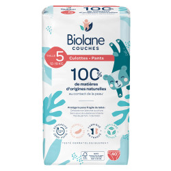 Biolane Couches Culottes naturelles taille 5  de 12 à 18kg x40