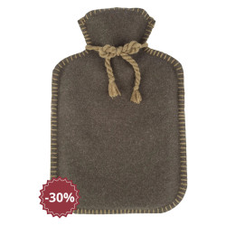 Calindoo Bouillotte Flanelle Vert bouteille 2L