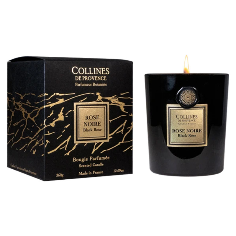 Collines de Provence Bougie parfumée Rose Noire 360gr Collines de Provence Bougie parfumée Rose Noire 360gr