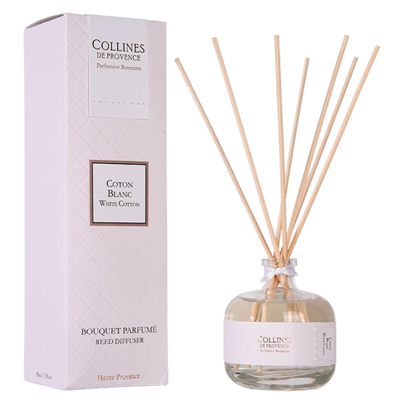Collines de Provence Bouquet parfumé Coton Blanc 100ml Collines de Provence Bouquet parfumé Coton Blanc 100ml