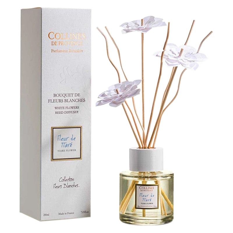 Collines de Provence Bouquet Fleurs Blanches Fleur de Tiaré 200ml Collines de Provence Bouquet Fleurs Blanches Fleur de Tiaré 200ml