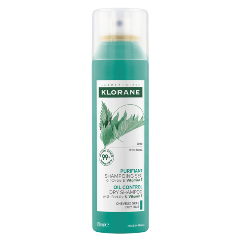 Klorane Purifiant Shampooing sec à l'ortie & vitamine E 150ml Klorane Purifiant Shampooing sec à l'ortie & vitamine E 150ml