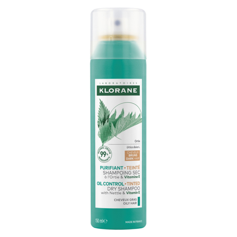 Klorane Purifiant Teinté Shampooing sec à l'ortie & vitamine E 150ml Klorane Purifiant Teinté Shampooing sec à l'ortie & vitamine E 150ml