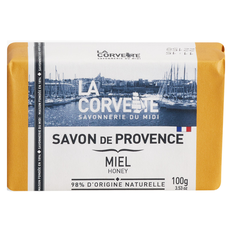 La Corvette Savon de Provence Miel 100gr La Corvette Savon de Provence Miel 100gr