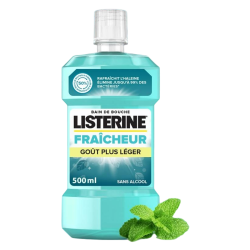 Listerine Bain de bouche Fraîcheur goût plus léger 500ml