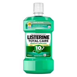 Listerine Total Care Bain de bouche dents et gencives goût plus léger 500ml