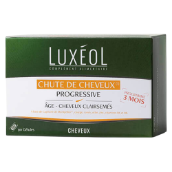 Luxéol Chute de cheveux progressive 3 mois 90 gélules