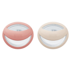NUK MommyFeel Sucette en silicone 0-6 mois blush 2 pièces