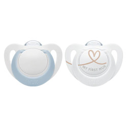 NUK Starlight Sucette en silicone 0-2 mois Bleu 2 pièces