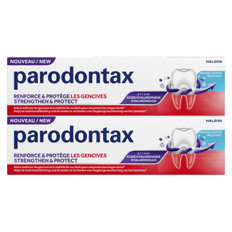 Parodontax Renforce et Protège Gencives Dentifrice menthe fraîche 2x75ml