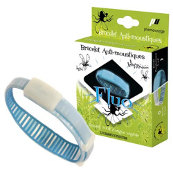 Pharmavoyage Bracelet Anti-moustiques phosphorescent bleu fluo