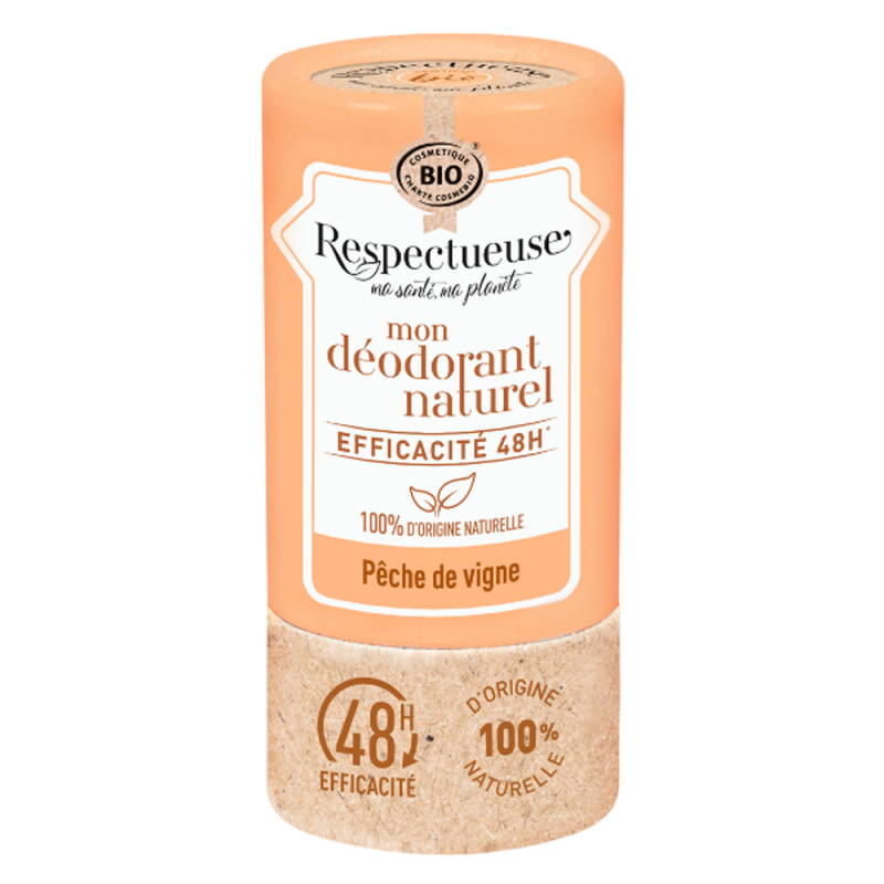 Respectueuse Mon Déodorant naturel pêche de vigne bio 50gr Respectueuse Mon Déodorant naturel pêche de vigne bio 50gr