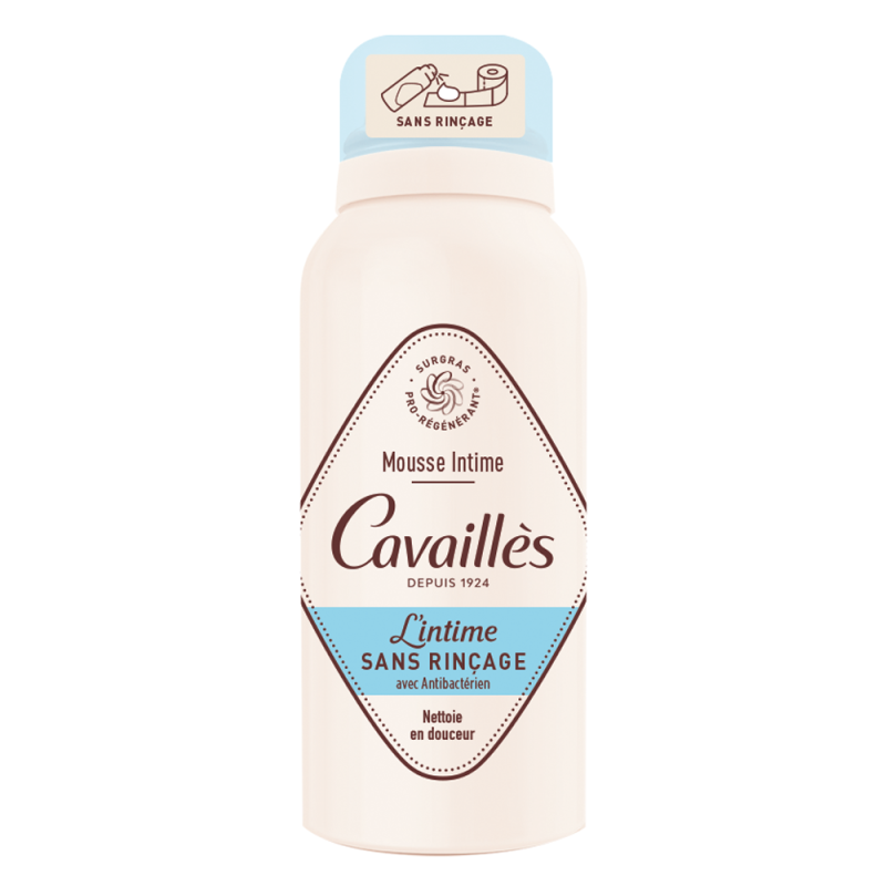Cavaillès Mousse intime sans rinçage avec anti-bactérien 100ml