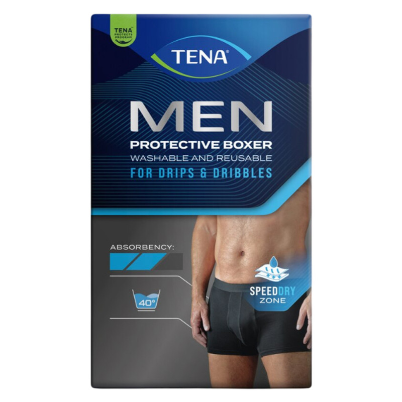 Tena Men Boxers de protection lavable Noir taille L 1 unité Tena Men Boxers de protection lavable Noir taille L 1 unité