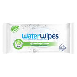 WaterWipes 60 Lingettes nettoyantes hydratantes à l'Aloe vera