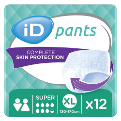 ID Pants Super XL Slip absorbant 130-170 cm 12 pièces