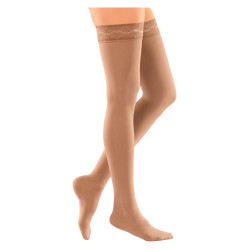 Mediven 20 élégance Bas jarret pied fermé caramel T4C
