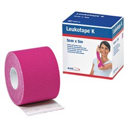 Leukotape K Bande adhésive rose 5cmx5m