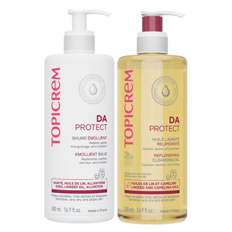 Topicrem Da Protect Baume émollient + Huile lavante 2x500ml Topicrem Da Protect Baume émollient + Huile lavante 2x500ml