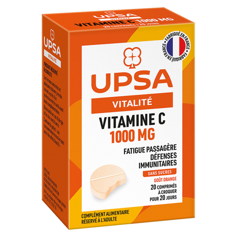 Upsa Vitamine C 1000 mg 15 comprimés à croquer Upsa Vitamine C 1000 mg 15 comprimés à croquer