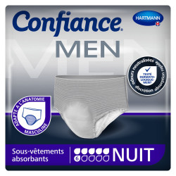 Hartmann Confiance Men Sous-vêtements absorbants nuit 6 gouttes taille M