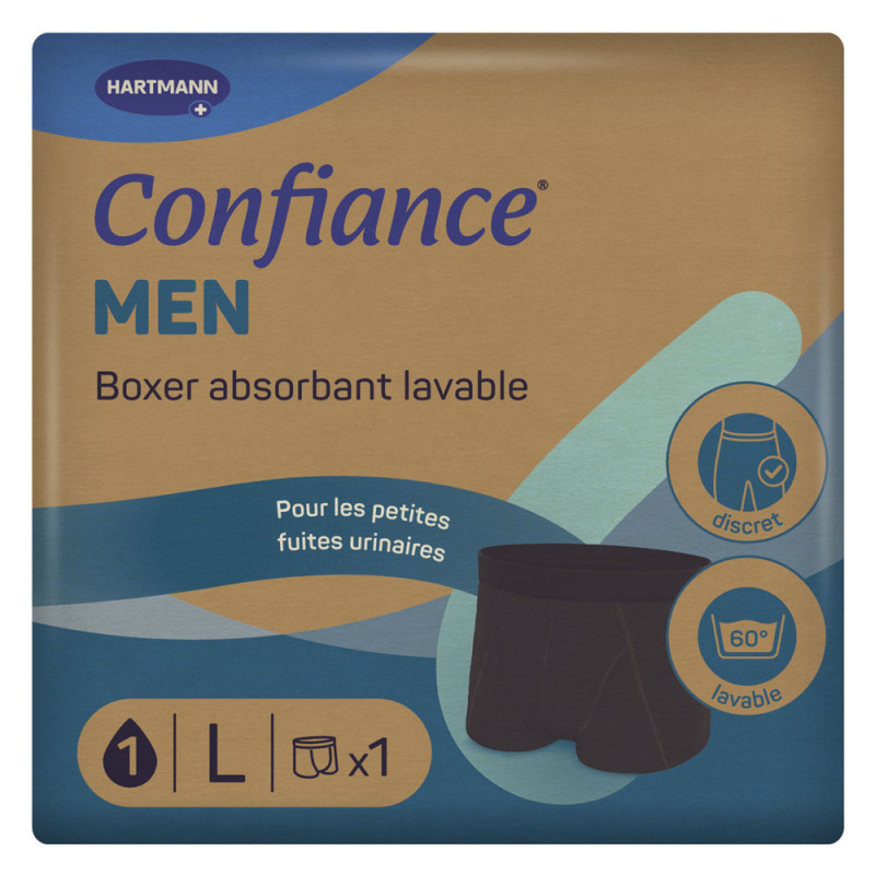 Hartmann Confiance Men Boxer absorbant lavable taille L Hartmann Confiance Men Boxer absorbant lavable taille L
