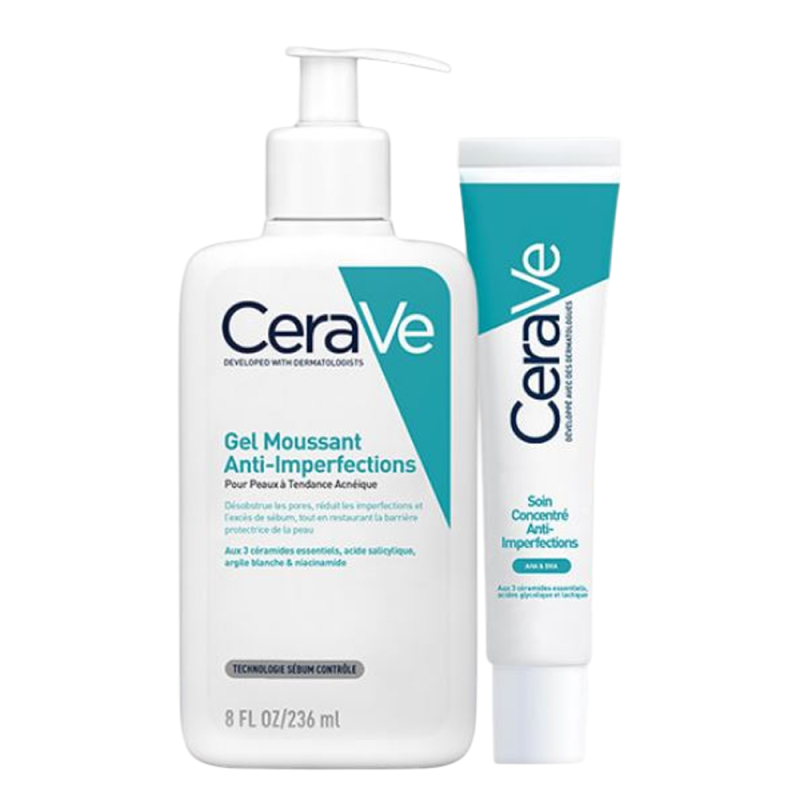 CeraVe Gel moussant 236ml + Soin concentré 40ml