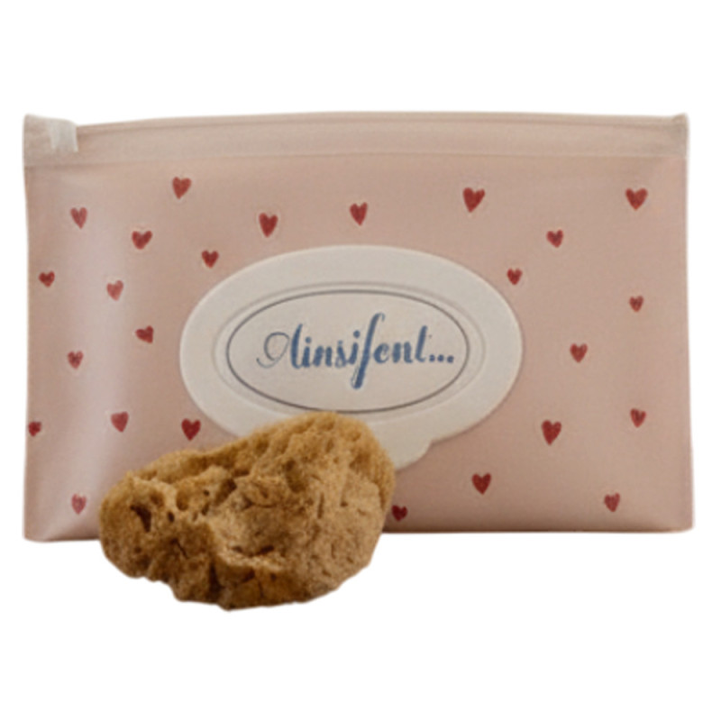 Ainsifont Pochette lingette mini coeurs Ainsifont Pochette lingette mini coeurs