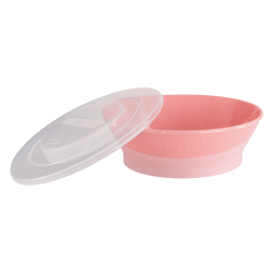 Twistshake Bol avec couvercle 6 mois+ rose pastel