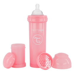 Twistshake Biberon anti-colique 4 mois+ rose 330ml