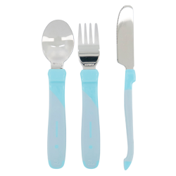 Twistshake Couverts d'apprentissage 12 mois+ bleu pastel