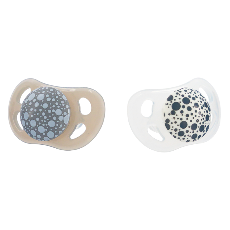 Twistshake 2 Sucettes orthodontiques gris et blanc 0 - 6 mois Twistshake 2 Sucettes orthodontiques gris et blanc 0 - 6 mois