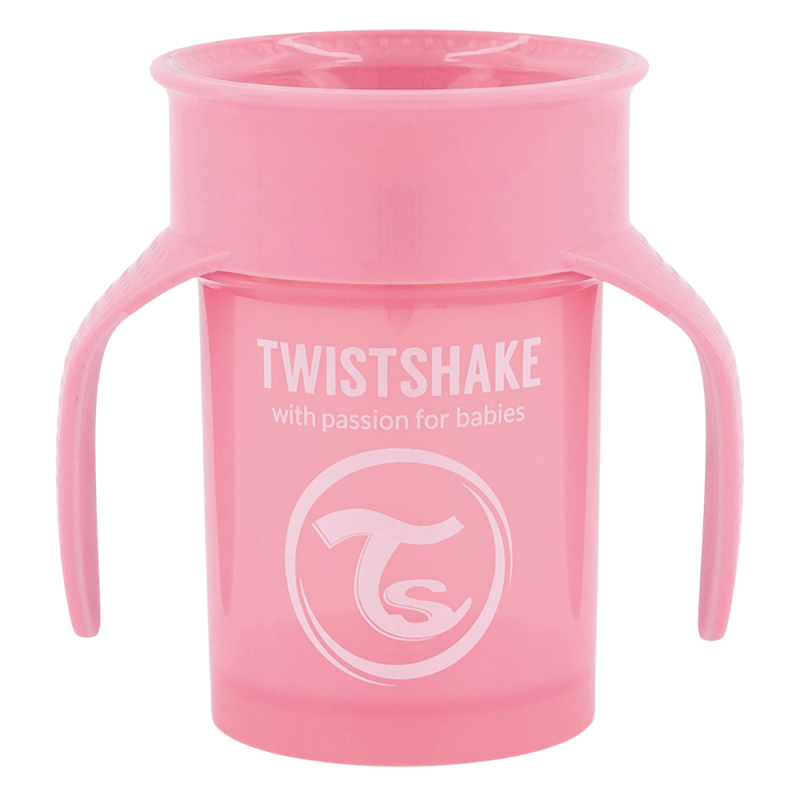 Twistshake Tasse 360 degrés 6 mois+ rose pastel 230ml Twistshake Tasse 360 degrés 6 mois+ rose pastel 230ml