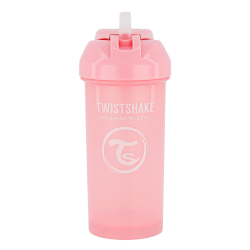 Twistshake Tasse à paille 6 mois+ rose pastel 360ml
