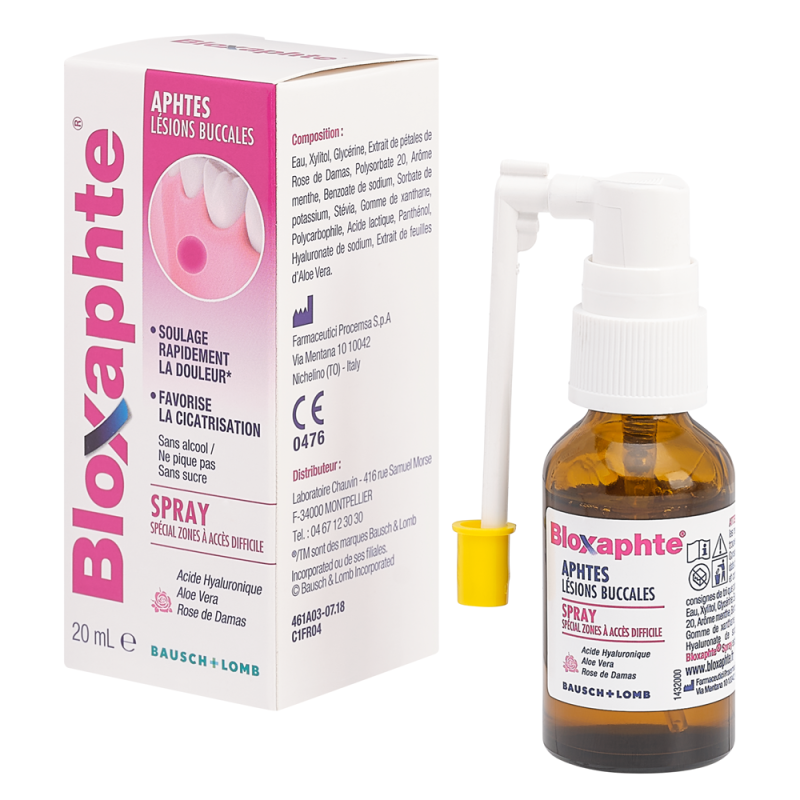 Bausch & Lomb Bloxaphte spray Aphtes 20ml Bausch & Lomb Bloxaphte spray Aphtes 20ml